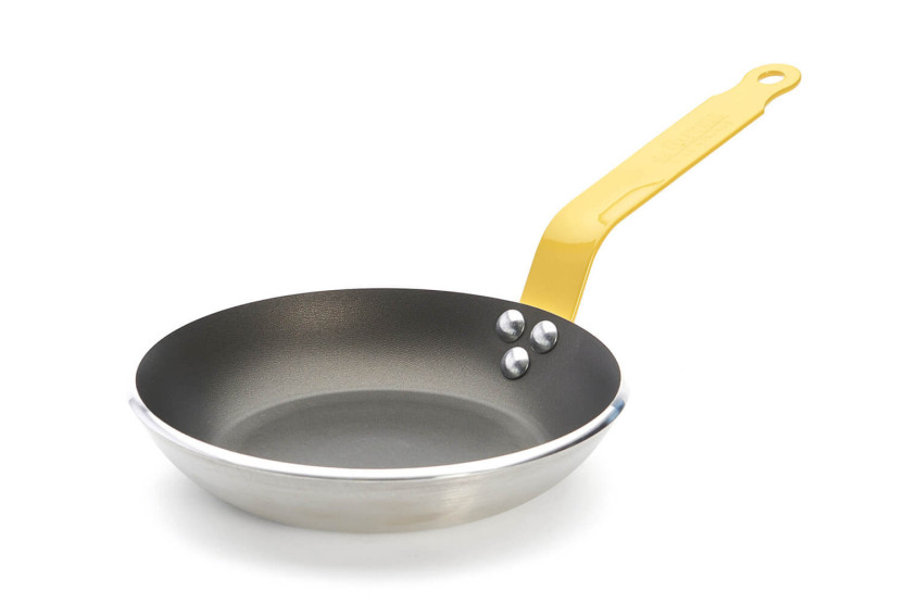 Sartén antiadherente de aluminio amarillo De Buyer Choc Resto Inducción