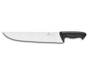 32 Dumas Thermo Black Coltello da pesce seghettato largo 35 cm con manico sagomato