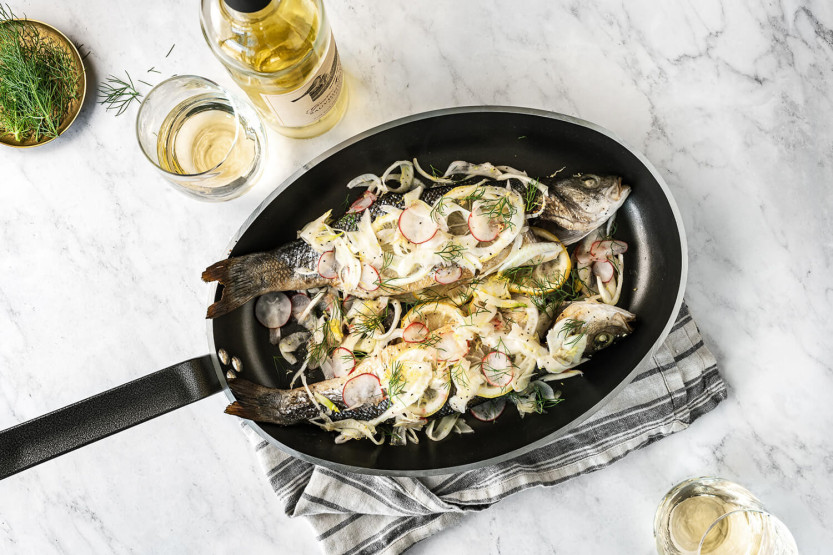 De Buyer Choc Resto Induction Panela de peixe antiaderente em alumínio de 36 cm