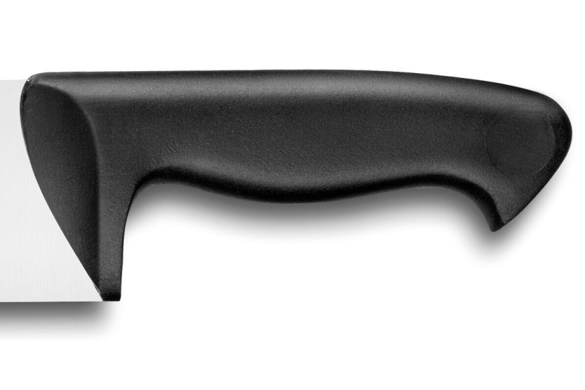 Fischmesser mit breiter Klinge mit Wellenschliff 32 Dumas Thermo Black 35cm Griff überformt