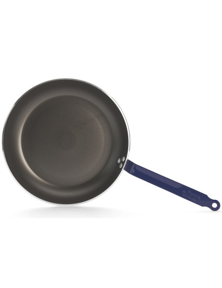 De Buyer Choc Classic HACCP blauwe aluminium koekenpan met antiaanbaklaag