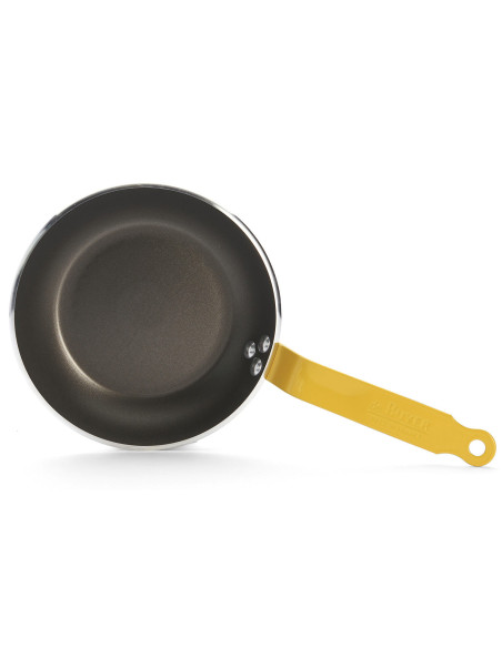 Sartén antiadherente de aluminio amarilla HACCP De Buyer Choc Classic