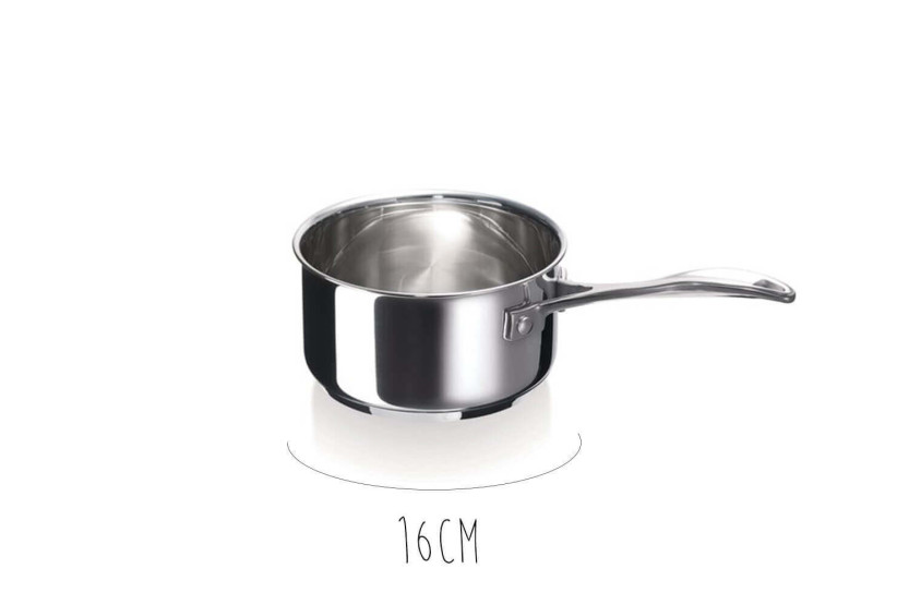 Set of 3 Beka Chef stainless steel saucepans 16 to 20cm