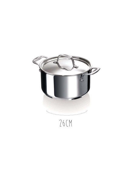 Caçarola de aço inoxidável Beka Chef com tampa