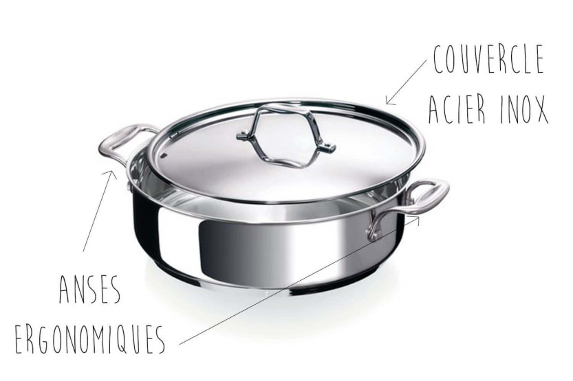 Beka Chef sartén de acero inoxidable con tapa 28cm