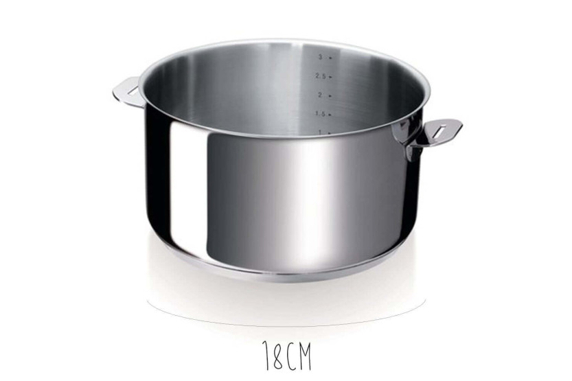 Beka Evolution 3-teiliges Topfset aus Edelstahl 16, 18 und 20 cm - inklusive abnehmbarem Griff