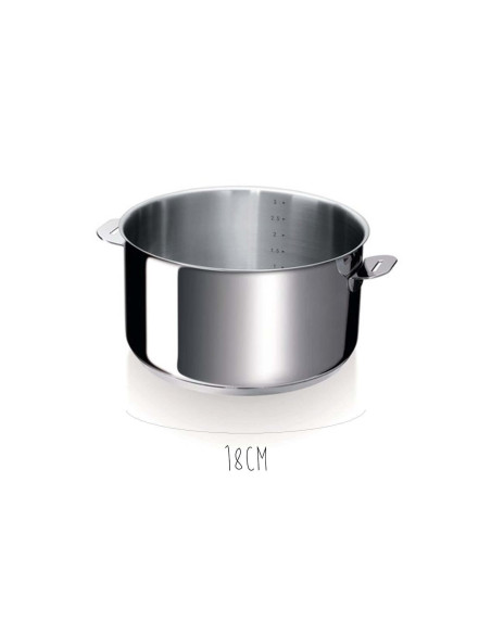 Set di 3 pentole Beka Evolution in acciaio inox da 16, 18 e 20 cm - Manico rimovibile incluso