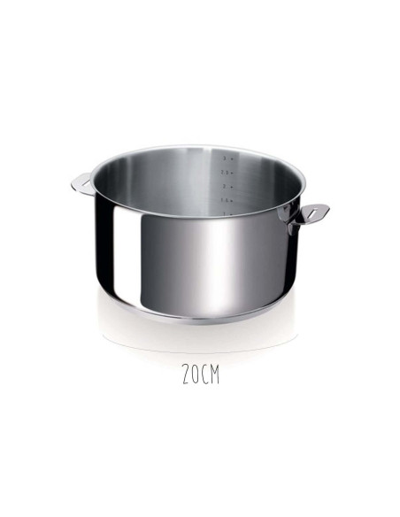 Juego de 3 cacerolas Beka Evolution de acero inoxidable de 16, 18 y 20 cm - Mango extraíble incluido