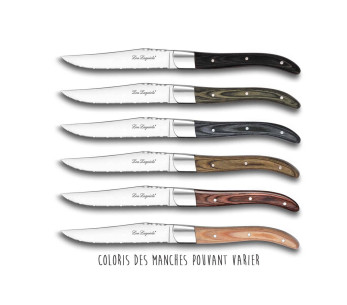 Elegant eske med 6 Lou Laguiole biffkniver