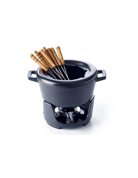 Conjunto de fondue em ferro fundido esmaltado Beka Nori para 8 pessoas - Preto