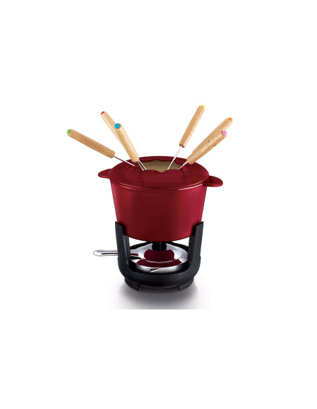 Juego de fondue de hierro fundido esmaltado Beka Arome para 6 - Rojo