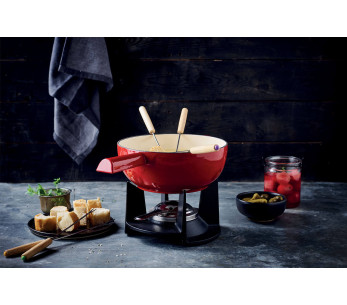 Set de fondue de queso de hierro fundido esmaltado Beka Belledone para 6 personas - Rojo 2