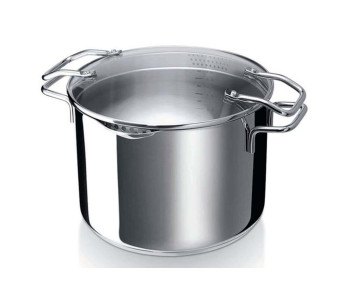 Cocedor de pasta/verduras Beka Emporo de acero inoxidable de 24 cm con tapa escurridora