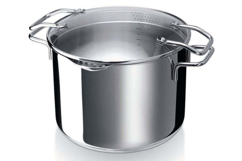 Beka Emporo Nudel-/Gemüsekocher aus Edelstahl 24cm mit Siebdeckel