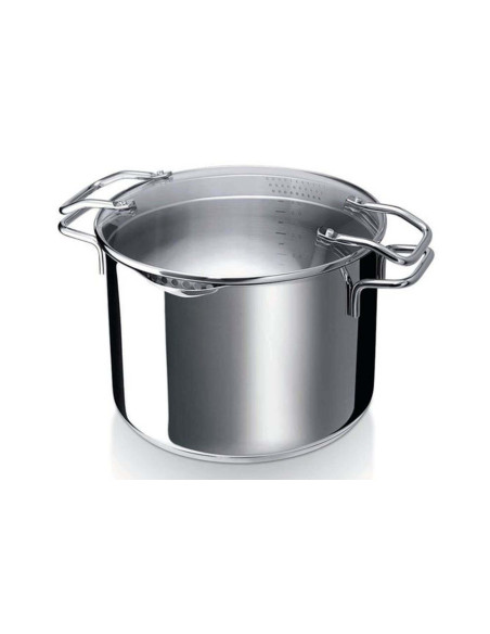 Beka Emporo roestvrijstalen 24cm pasta/groentekoker met vergietdeksel
