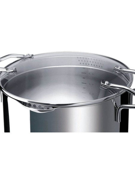 Beka Emporo Nudel-/Gemüsekocher aus Edelstahl 24cm mit Siebdeckel