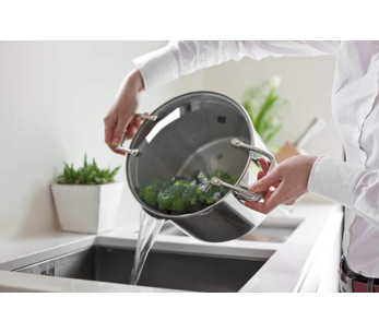 Beka Emporo 24 cm pasta-/grönsakskokare i rostfritt stål med durkslagslock 2