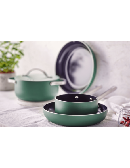 4-teiliges Kochset Beka Mobi mit Keramikbeschichtung 16, 20, 24 und 28 cm - Grün