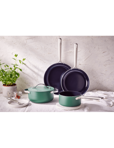 Sett med 4 Beka Mobi kokekar med keramikkbelegg 16, 20, 24 og 28 cm - Grønn