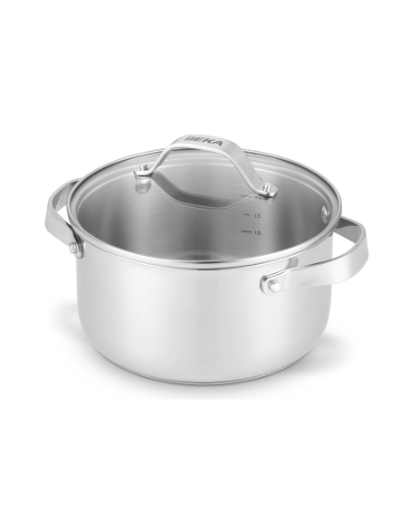 Beka Cicla 20cm stainless steel casserole with glass lid