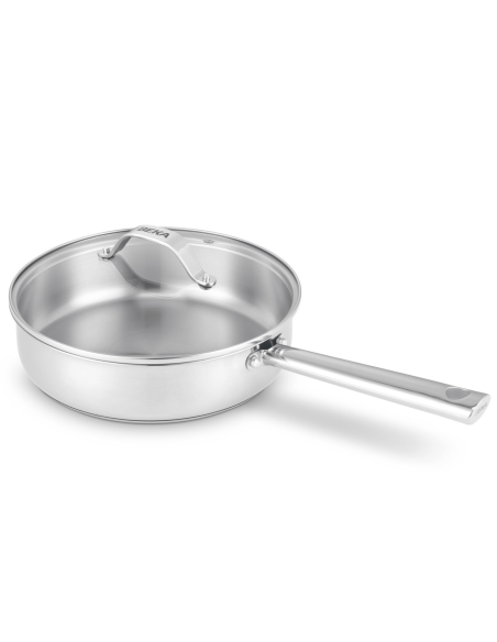 Sartén Beka Cicla de acero inoxidable de 24 cm con tapa de cristal
