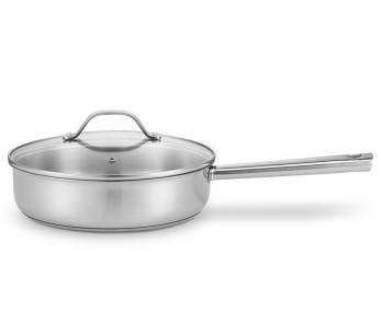 Sartén Beka Cicla de acero inoxidable de 24 cm con tapa de cristal