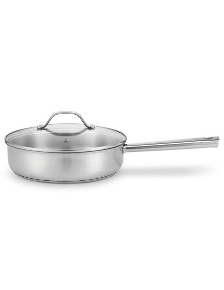 Beka Cicla roestvrijstalen 24cm sauteerpan met glazen deksel