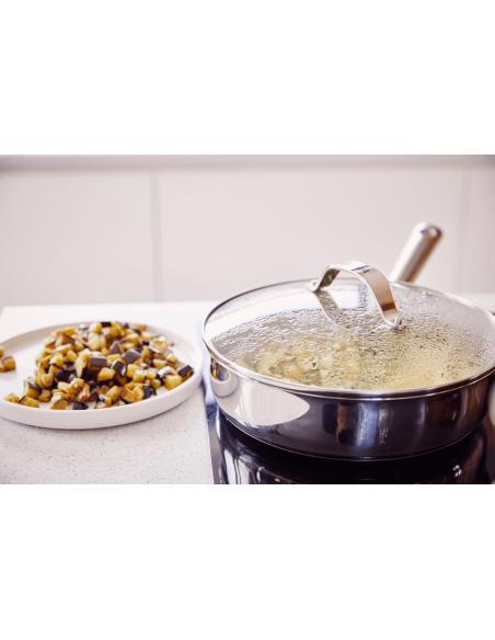 Beka Cicla 24cm stainless steel sauté pan with glass lid