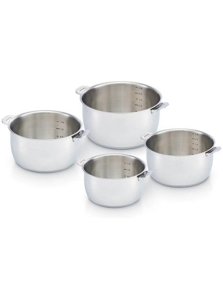 Juego de 4 cacerolas extraíbles Beka Select de 14 a 20 cm en acero inoxidable 18/10