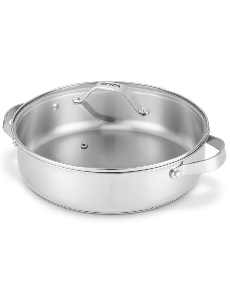 Beka Cicla stainless steel sauté pan 28cm with glass lid