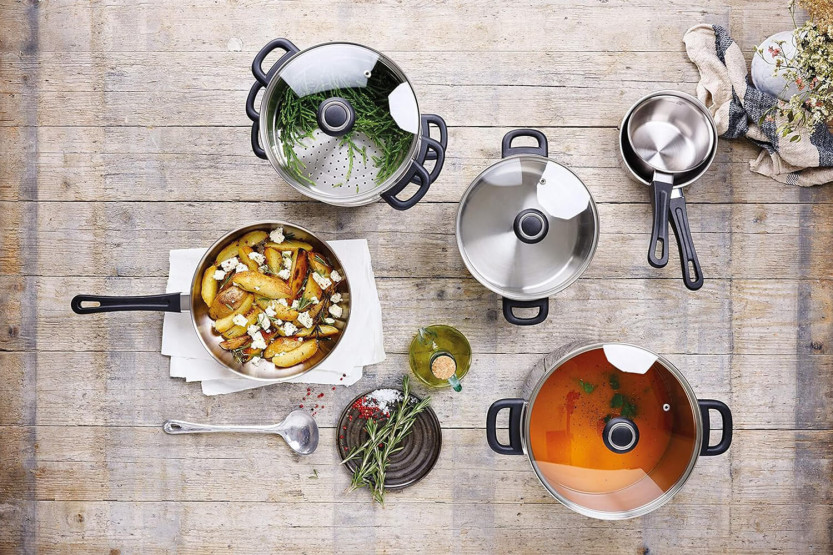 Beka Polo steelpan in 18/10 roestvrij staal met bakelieten steel