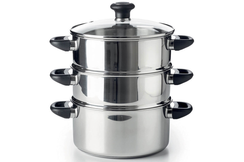 Combinador de vapor Beka Polo de acero inoxidable 18/10 + tapa de cristal