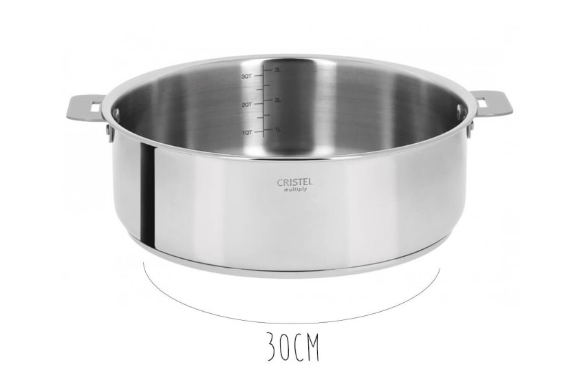 Cristel Casteline Padella rimovibile in acciaio inox