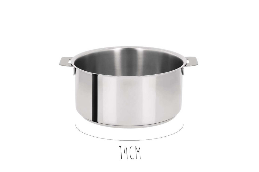 Caçarola de aço inoxidável amovível Cristel Mutine