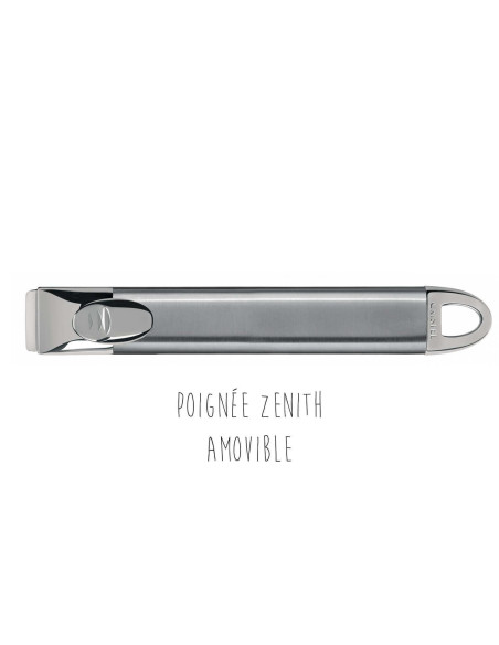 Conjunto de 3 panelas Cristel Casteline amovíveis em aço inoxidável de 16 a 20 cm - pega Zenith incluída