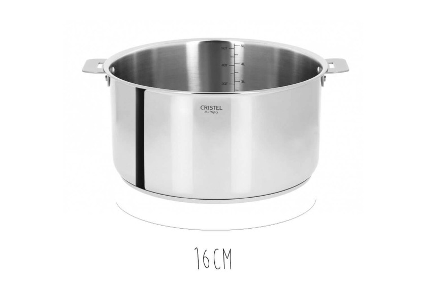Cristel Casteline Amovible Edelstahltopfset (3 Stück ) 16-20cm - inklusive Zenith-Griff