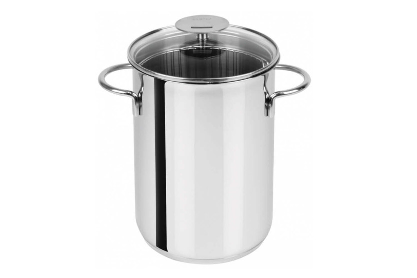 Cristel asparagus cooker 16cm with stainless steel basket and induction-compatible glass lid