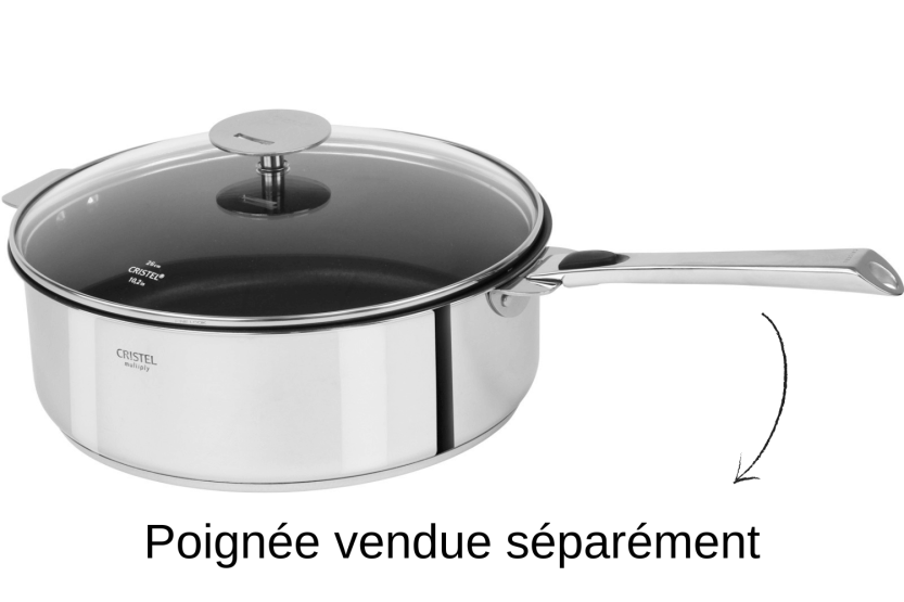 Cristel Casteline löstagbar Exceliss 5-lagers non-stick stekpanna i rostfritt stål