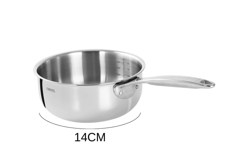 Cristel Castel'Pro kastrull i 18/10 rostfritt stål, 5 lager