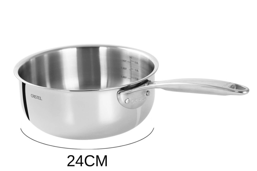 Cristel Castel'Pro kattila 18/10 ruostumattomasta teräksestä 5-kertainen