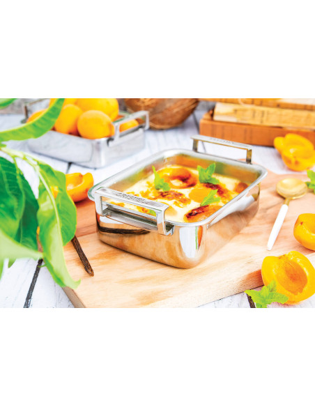Mini pirofila Cristel Castel'Pro 10x12cm a 3 strati in acciaio inox 18/10