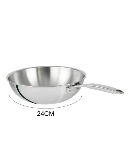 Cristel Castel'Pro 3-lagers wok i 18/10 rostfritt stål