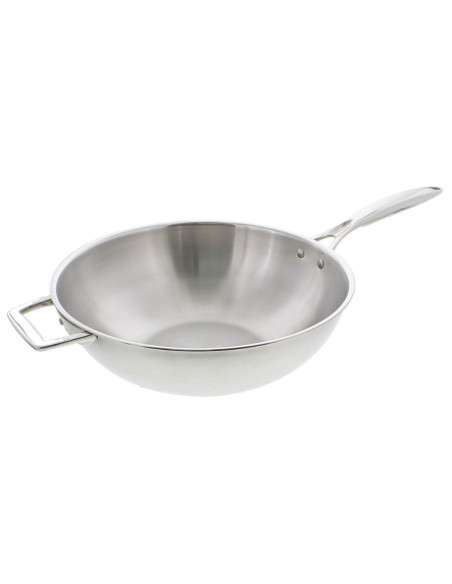 Wok Cristel Castel'Pro de 3 capas de acero inoxidable 18/10