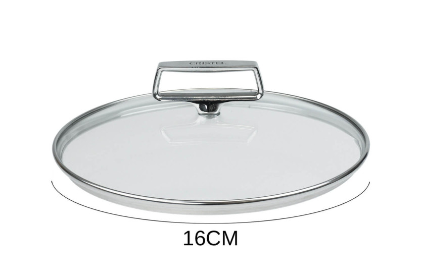 Cristel Castel'Pro buet glasslokk med fast håndtak i rustfritt stål