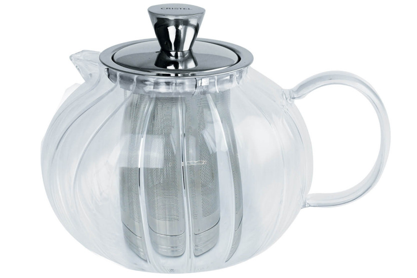 Cristel Gyokuro 1.2L borosilikaattilasinen teekannu irrotettavalla suodattimella.