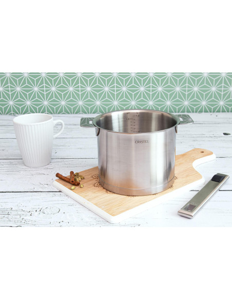 Cristel Strate Amovable 14cm steelpan met schaalverdeling in 18/10 roestvrij staal