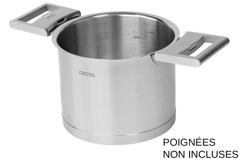 Cristel Strate Amovable 14cm asteikollinen kattila 18/10 ruostumatonta terästä.
