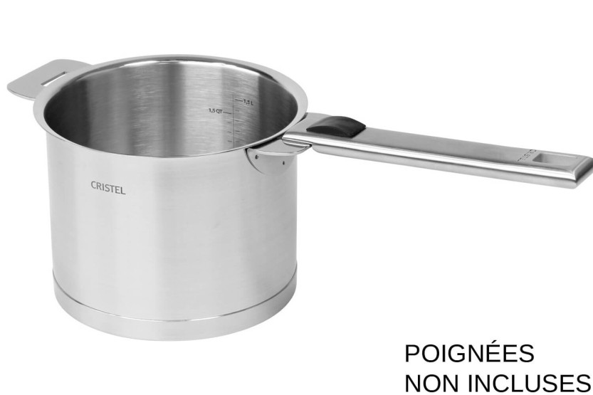 Cristel Strate Amovable 14cm asteikollinen kattila 18/10 ruostumatonta terästä.