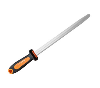 FISCHER Fischrom acciaio per affilare 30cm ovale a grana extra fine arancione e manico grigio