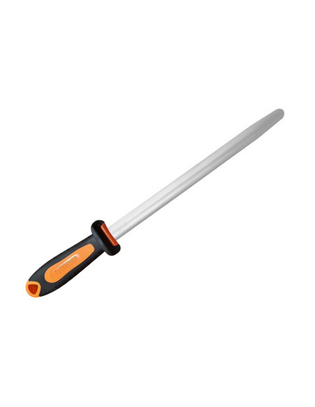 FISCHER Fischrom skärpstål oval vick 30cm extra finkornigt orange och grått handtag